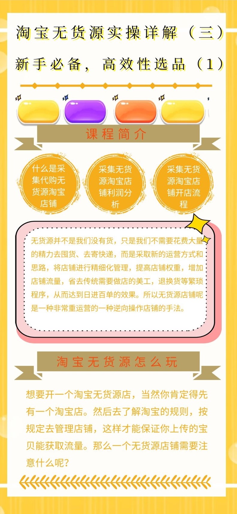 淘宝无货源实操详解：新手必备，高效性选品