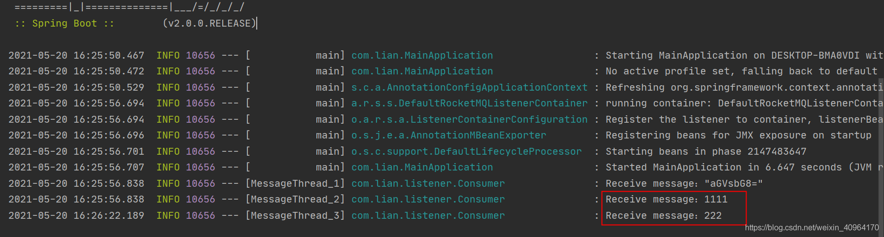SpringBoot 集成 RocketMQ SpringBoot 集成 RocketMQ